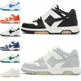 Mens Shoes Out Of Office Designer Sneakers Low Tops White Black Panda Grey Dark Blue Orange UNC Luxury Plate-forme Tripler Fashion Womens Couples Trainers