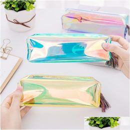 Pencil Bags Wholesale Kids Case Fashion Pencils Girls Make Up Stationery Pvc Bag Drop Delivery Office School Business Industrial Sup Otzdg