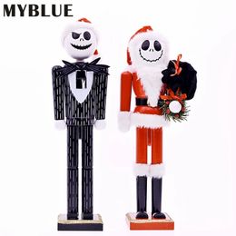 Party Decoration Christmas Decoration Nutcrackers MYBLUE Year Halloween Skull Statue Nutcracker Sculpture Figurine Home Room Decoration 230905