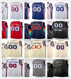 2023-24 Printed Basketball Jerseys Allen 3 Iverson Julius 6 Erving Moses 2 Malone Aaron 8 McKie Darryl 53 Dawkins Eric 20 Snow Maurice 10 Cheeks Dikembe 55 Mutombo