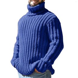 Men's Sweaters Turtleneck Sweater Mens Knitted Wool Pullover Autumn Winter Fashion Casual Solid Colour Outdoor Coat Male Clothes Pull