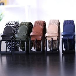 Canvas Belts for Men Fashion Metal Pin Buckle Military Tactical Strap Male Elastic Belt for Pants Jeans