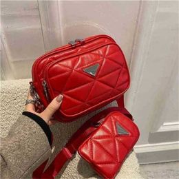 2024 New luxury high quality handbag trend strap leisure backpack flip texture rhombic lattice