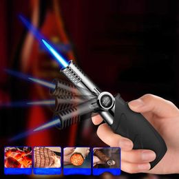 New Multi-Functional Rotatable Direct Punching Spray Gun Lighter Outdoor Kitchen Burning Torch IRMB