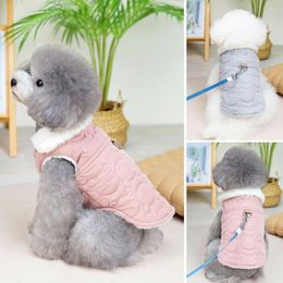 Dog Apparel Pet Dress Costume Cotton Coat Unique Thickened Tops Fleece Lining Vest Warm For Home