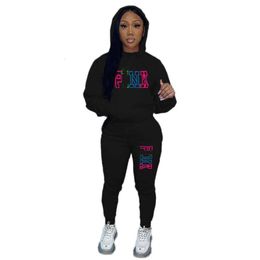 Plus Sizes S-5XL Designer Women Tracksuitstwo Pieces Set Personalised Printing Casual Fashion Sweater Pants Fall Clothes Ladies Sportwear