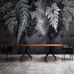 Wallpapers Nordic Modern Minimalist Tropical Plant Leaf Wallpaper For Living Room TV Sofa Background Wall Paper Home Decor Mural