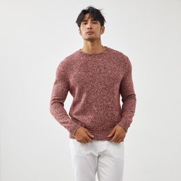 Men's Sweaters Goat Cashmere Sweater Round Neck Pullover Fashion Flower Yarn Knitted Top Autumn And Winter Product Long Sleeve