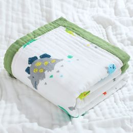 Blankets Swaddling Organic Cotton Muslin Baby Swaddle Blankets born Kids Bath Towels 6 Layers Baby Wrap Nursery Receiving Gauze Blanket Neutral 230905