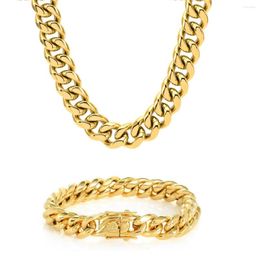 Chains SDA Factory Wholesale HipHop 7-30Inch Curb Cuban Link Chan Bracelets Necklace Silver Gold Colour Fashion Accessories