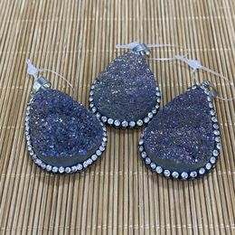 Pendant Necklaces Crystal Diamond Inlaid Necklace Drop Shape DIY Handmade Bracelet Jewelry Gift Accessories Making 1pcs