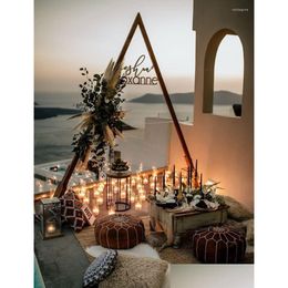 Party Decoration 1Pcswedding Arch Wrought Iron Triangle Wedding Flower Stand Backdrop Geometric Stage Drop Delivery Home Garden Fest Dhglb