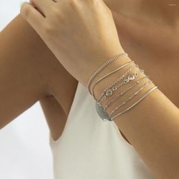 Link Bracelets Delicate Ladies Silver Bracelet Set Minimalist Jewellery Good Quality Personalised Gift For Her