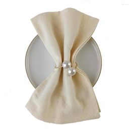 Table Napkin 4PCS Skin-Friendly Cotton Dinner Napkins 40x40CM Kitchen Soft Tea Towel Dinning Room Washable Reusable Tableware Cloth