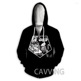 Men's Hoodies Fashion 3D Print Hooded Menace Zipper Zip Up Sweatshirts Harajuku Hip Hop