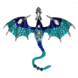 Brooches Stylish Crystal Pave Animal Dragon Brooch Pin Corsage Accessory