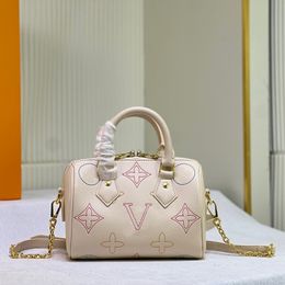 Designer Boston Bags white Leather Brand Originality Bag Women Shoulder Handbags bag Fashion Embroidery technique clutch Tote Purse Designers pillow Travel bags