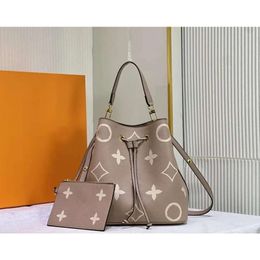 Designer NEONOE Bag Luxury Shoulder Bags Medium Bucket Handbags Crossbody Drawstring Bag Fashion Shopping Handbag M45497 High Quality With Dust Bag