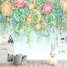 Wallpapers Custom Mural Small Pure And Fresh Garden Flower Wallpaper Self-Adhesive Wall Paper Bedroom Background Decoration Home Decor