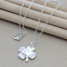 Pendant Necklaces Suyixian 925 Silver Long Flower Fashion Plated Jewellery Statement Necklace For Women N315