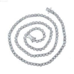 Mens Round Diamond 16-inch Tennis Chain Necklace Diamond Necklace Iced Out Tennis Chain Necklaces Mens Hip Hop Jewellery