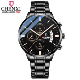 Wristwatches CHENXI 907 Quartz High Quality Men Watches Business Stainless Steel Band 30M Waterproof Date Relogio 230905