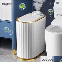 Waste Bins Aromatherapy Smart Trash Can Bathroom Toilet Desktop Sensor Garbage Bin With Air Freshener Car 211229 Drop Delivery Home Dhlju