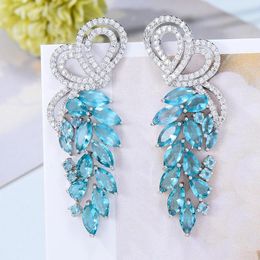 Dangle Earrings GODKI Sparkly Exclusive Design For Women Bridal Wedding Jewelry Engagement Party