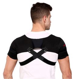 Back Support Double Shoulder Brace Adjustable Sports Shoulder Support Back Pain Relief Double Bandage Cross Compression Protector 230905