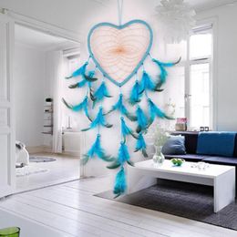 Decorative Figurines Feather Pendant Style Wall Decoration Peach Heart Home Decorations Crafts Decor Christmas