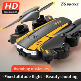 Drone With Dual Cameras Three-sided Obstacle Avoidance, One-key Take-off, Landing, Headless Mode, Body Headlight, Gesture Taking, Recording, Headless Mode