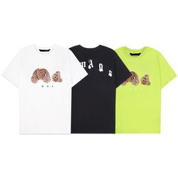 Designer T-shirt Summer casual Breathable sweat absorption T-shirt 2024 Men's and women's short-sleeved top out of the street trend Brown Bear T-shirt European size S-XL