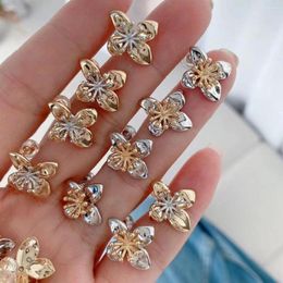 Dangle Earrings 5Pairs Flower Gold Silver Color Stud Earring For Women Dainty Vintage Gift Jewerly Wholesale