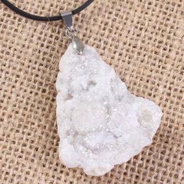 Pendant Necklaces KFT Natural Agate Geode Raw Crystal Mineral Energy Healing Crystals Quartz Lucky Stone Cluster Cave Collection Jewelry