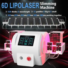 6D Lipolaser Fat Removal Body Shape Weight Loss Skin Tighten Lipo Laser Slimming Machine SPA