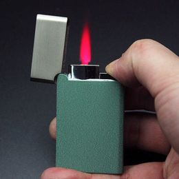 Frosted Good Feel Wind Proof Lighter Dangdang Sound Red Fire Inflatable SK4K