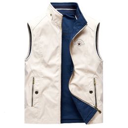 Men's Vests Autumn Outdoor Vest Luxury Cotton Jackets 2023 Mens Bomber Camping Fashionable Bigsize Sleevelesswo Military Coats 230905