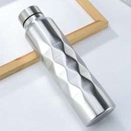 Water Bottles 1000ml 28.3 7.3cm Stainless Steel Bottle Portable Free Drinking Gym Sports Cycling Kids School Gifts JU0095