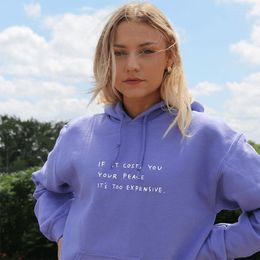 Women's Hoodies Happens Hoodie Women Hoody Sweatshirts Pullovers Quote Unisex Pure Aesthetic Cotton Top Jumper