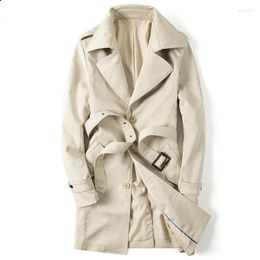 Men's Trench Coats KOLMAKOV Spring With Sashes 2024 Brand Mens Fashion Casual Jacket Homme Slim Fit Man Coat Plus Size M-4XL