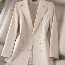 Womens Suits Blazers Black Double Breasted Blazer Jacket 4xl Office Business Female Coat Autumn Winter Women Casual Outwear t 230906