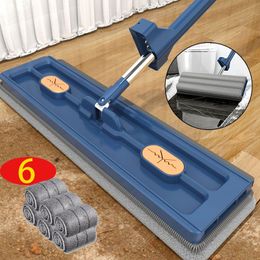 Mops Style Large Flat Mop Self contained Slide Microfiber Floor Wet and Dry For Cleaning Floors Home Tools 230906