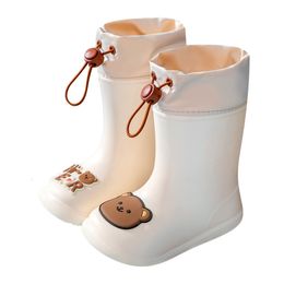 Boots Cartoon Children Rain Boots Toddler Waterproof Children Shoes EVA Lightweight Warm Kids Water Shoes Non-slip For Four Seasons 230906