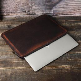 Briefcases Briefcase Laptop Men 13.3 15.4 16 Inch Cowhide Handbag Sleeve Tablet Pouch Case For IPad Macbook Lenovo Thinkpad Matebook Funda