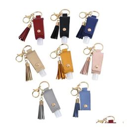 Storage Bags Hand Sanitizer Holder Keychain With Cosmetic Bag Mini Travel Empty Bottle Small Refillable Containers Portable For Handba Dhsaw