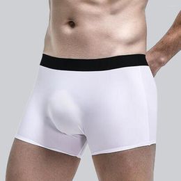 Underpants Men Underwear Boxer Shorts Breathable Ice Silk Briefs Seamless Soft Men's Panties