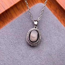 Pendant Necklaces 10PCS Natural Stone Pendants Hyperstone Oval For Necklace Healing Jewelry Accessories
