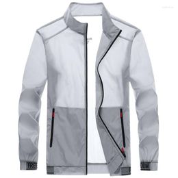 Men's Jackets Summer Ultra-Light D Jacket Thin Windbreaker Fashion Shiny Sunscreen Casual Zipper Coat Packable Bomber