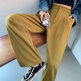 Women's Pants 2023 Spring Women Solid Suits Y2K Clothes Candy Color Loose Wide Leg Casual Elegant Sport Trousers Female 8032