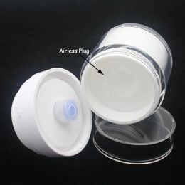 wholesale 15 30g White Simple Airless Cosmetic Bottle 50g Acrylic Vacuum Cream Jar Cosmetics Pump Lotion Container 12 LL